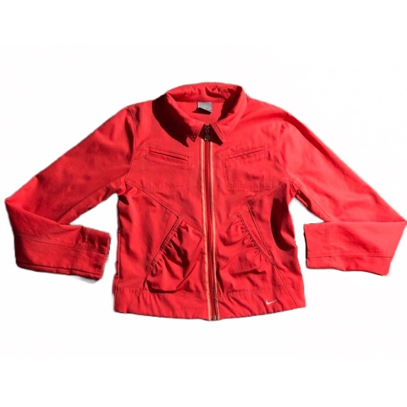Y2K WOMENS NIKE CORAL FULL ZIP UP JACKET SIZE SMALL (4-6) - Picture 1 of 6